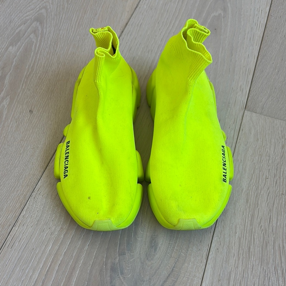 Balenciaga Fluorescent Yellow Sock Sneakers